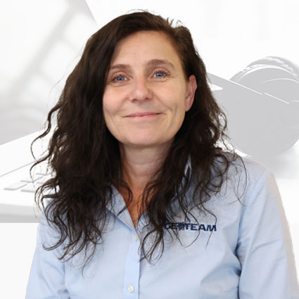 Tina E Klysner supporten i Geoteam